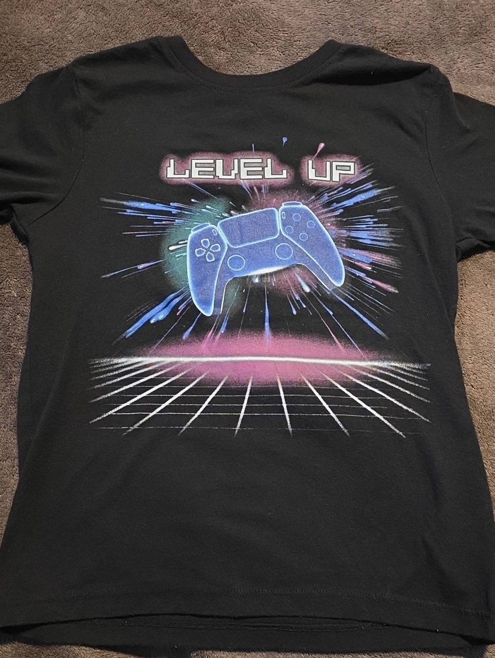 Wonder Nation Boys "Level Up" Gaming Graphic Tee - Size S (6/7) Euc